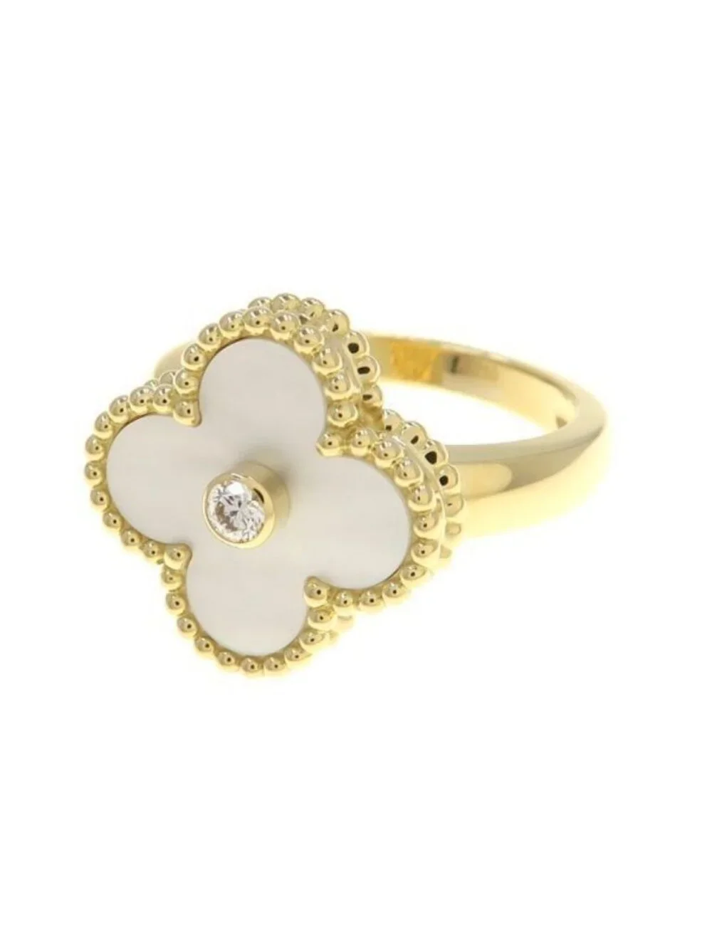 Van Cleef & Arpels Vintage Alhambra Ring Mother of Pearl